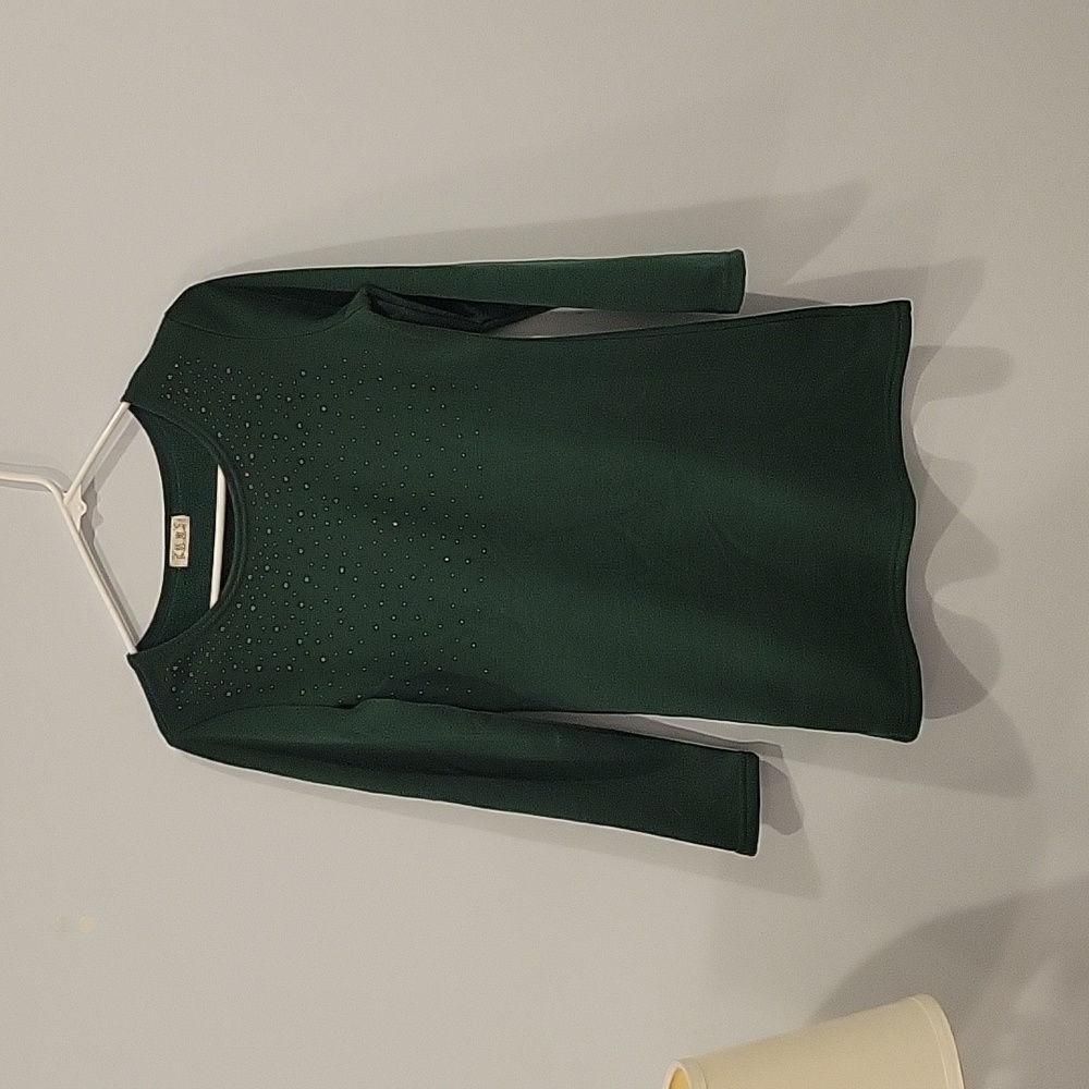 Gorgeous Green and Gold Sequin Top, L/XL